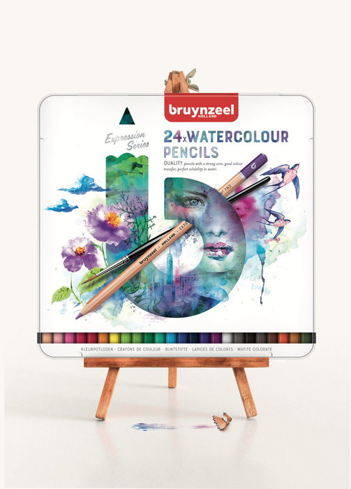 Bruynzeel Étui de 24 crayons aquarelle Expression
